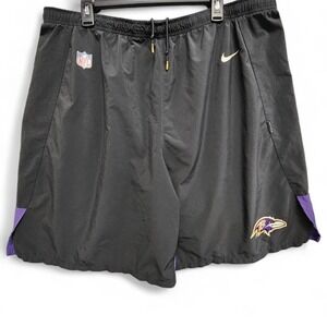 Nike On Field Baltimore Ravens NFL Dri‎ Fit Shorts Mens 3XL Black Player Issued